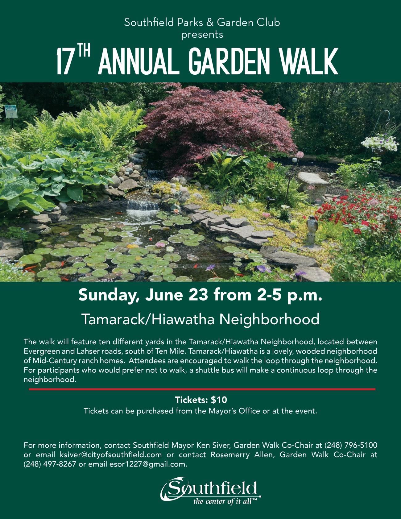 Southfield 2024 Garden Walk Set For Sunday June 23 City Of Southfield   Parks And Garden Tour 